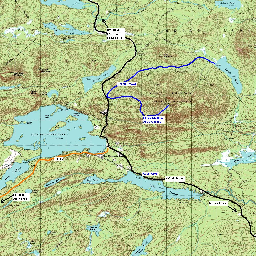  Blue Mountain Lake Area Topographic Map
