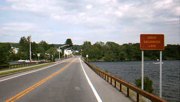 Bridge from NY 30 to Village over Great Sacandaga Lake