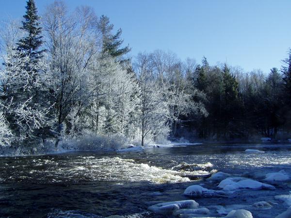 Bog River Falls in Ice